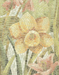 Керамическая плитка Летний сад Декор Лилии лаппатированный HGD A144 880L   20×30
