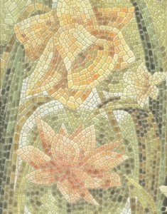 Керамическая плитка Летний сад Декор Лилии лаппатированный HGD A145 880L   20×30