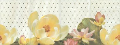 Керамическая плитка Летний сад Панно фисташковый из 4 частей HGD C56 4x 8261 30×80