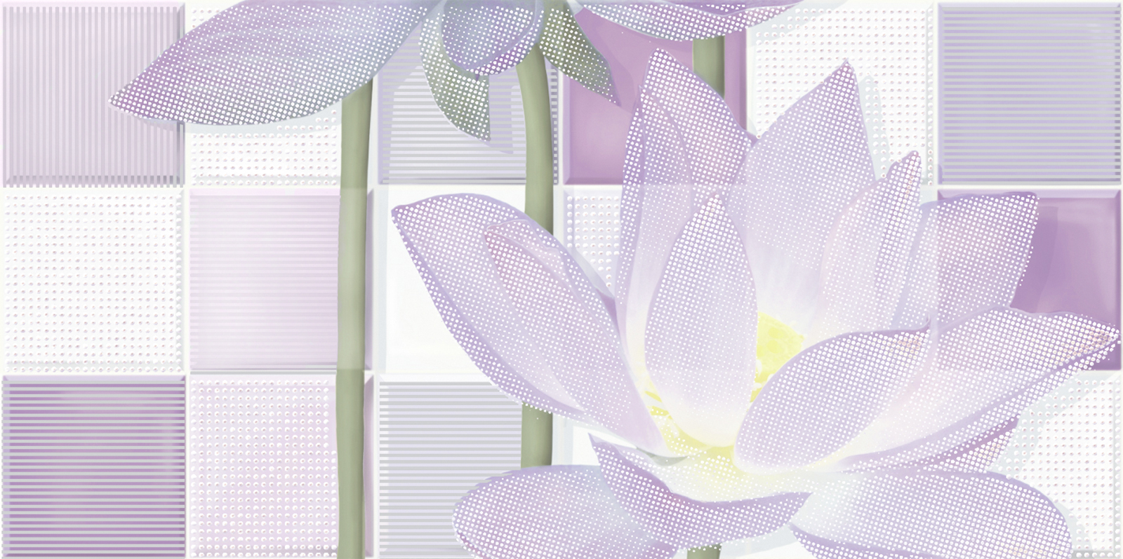 Вставка декоративная Lotus 2 DW9LTS202 500×250×9 (5 шт в уп)