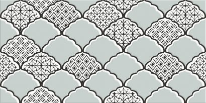 Керамическая плитка Эллен Декор бело-бирюзовый 1641-8646 19