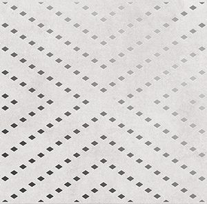 Керамическая плитка Apeks Вставка светло-серая ромбы 15919 25×75