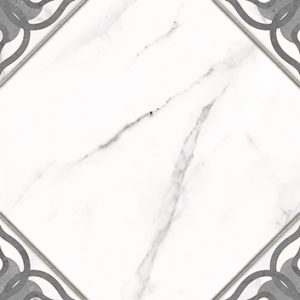 Керамическая плитка Gretta Керамогранит белый узор 16064 29